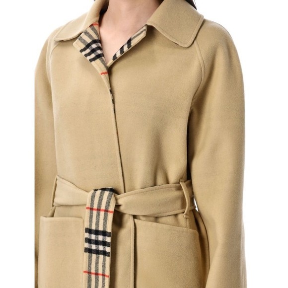 Burberry Reversible Wool Wrap Coat - NWT - Picture 3 of 3
